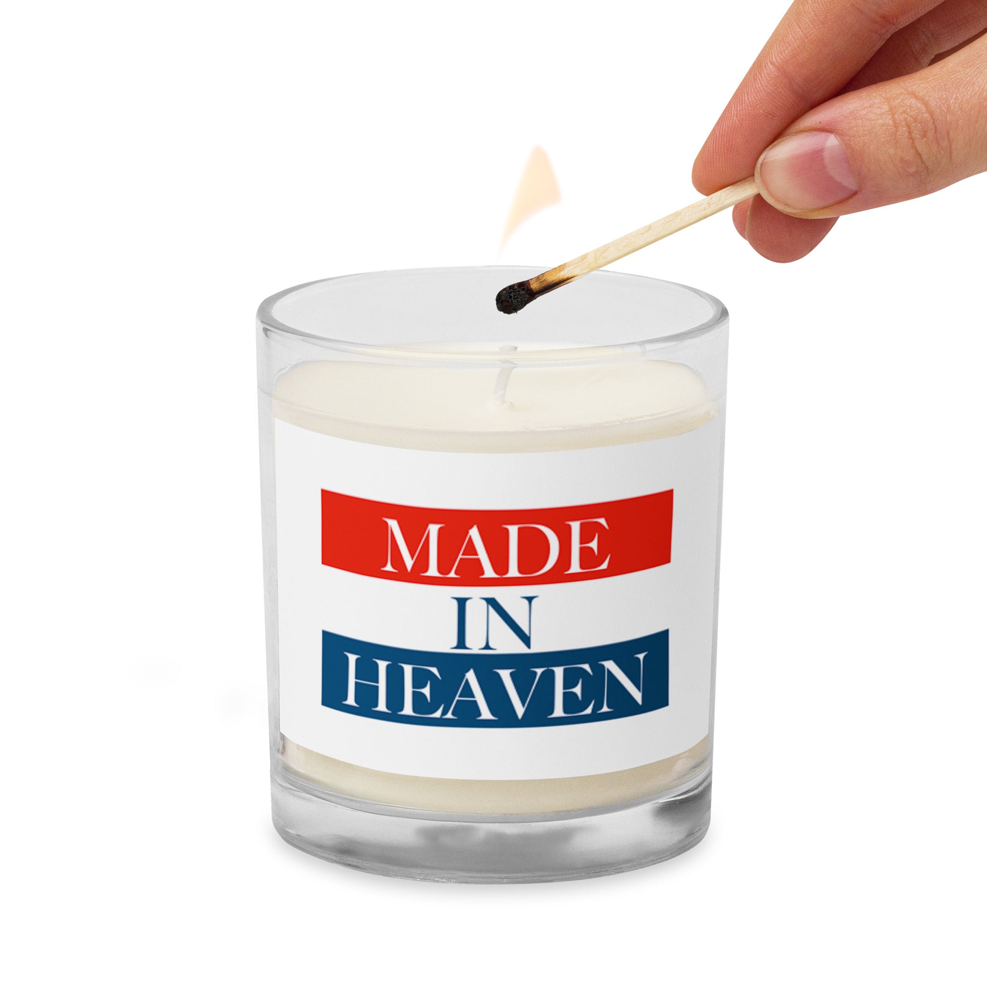 Glass jar soy wax candle