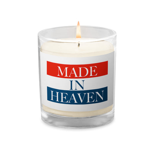 Glass jar soy wax candle
