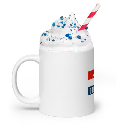 White glossy mug